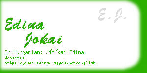 edina jokai business card